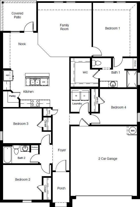 716 Emmons Creek St, Justin, TX 76247 - floor plan