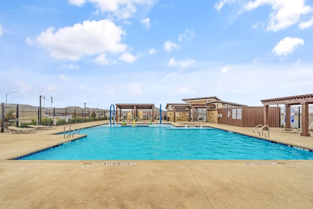 716 Emmons Creek St, Justin, TX 76247 - pool featuring fence and a patio