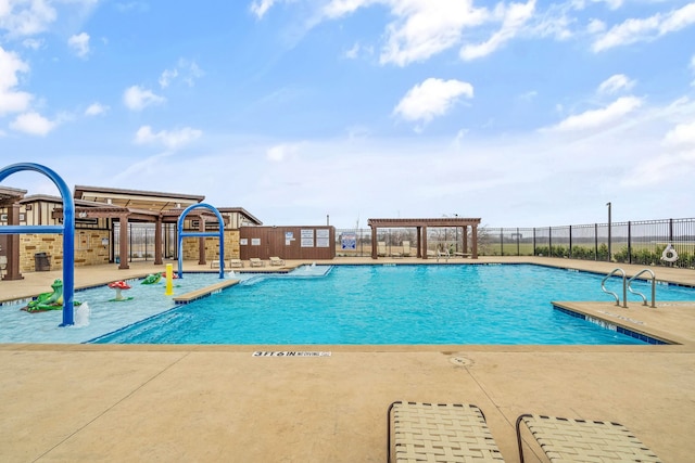 716 Emmons Creek St, Justin, TX 76247 - pool with a patio area and fence