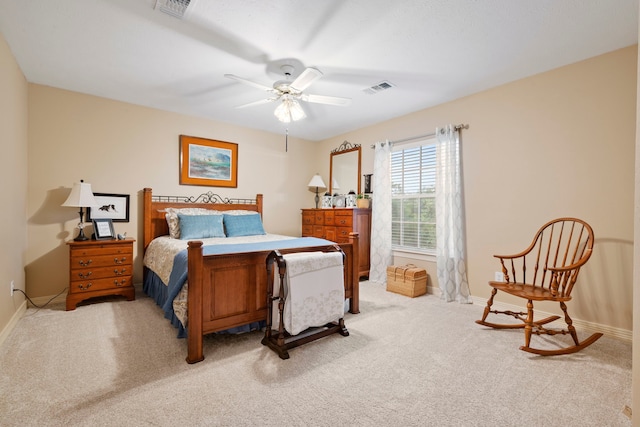 5125 Golden Ln, Fort Worth, TX 76123 - bedroom featuring light colored carpet, visible vents, and baseboards