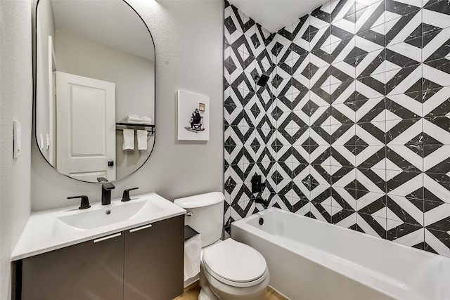 807 Florence St, Mckinney, TX 75069 - full bath with vanity, toilet, and shower / bathtub combination