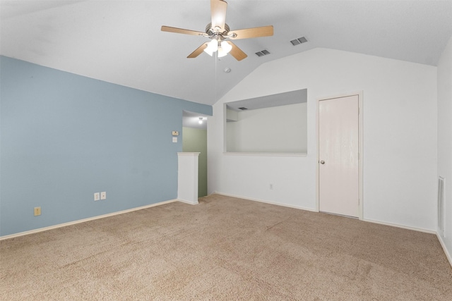 304 E Clover Park Dr, Fort Worth, TX 76140 - unfurnished bedroom featuring lofted ceiling, carpet floors, baseboards, and visible vents