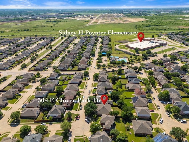 304 E Clover Park Dr, Fort Worth, TX 76140 - birds eye view of property with a residential view