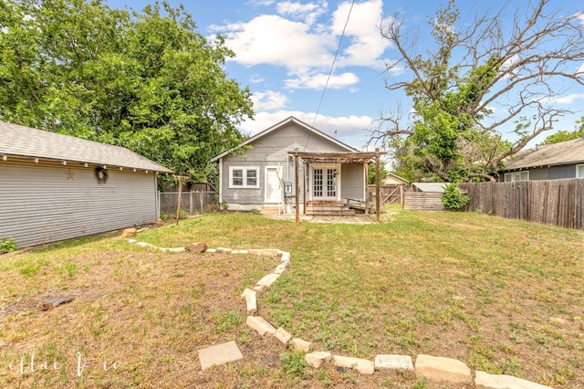 741 Vine St, Abilene, TX 79602 - rear view of property featuring french doors