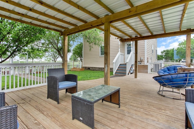 7634 Preston Rd, Denison, TX 75020 - view of wooden deck