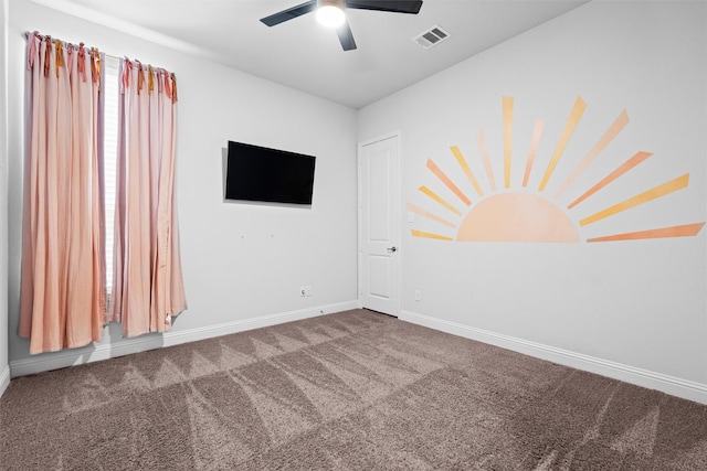 2507 Lavaca Dr, Euless, TX 76039 - spare room featuring carpet, a ceiling fan, and baseboards