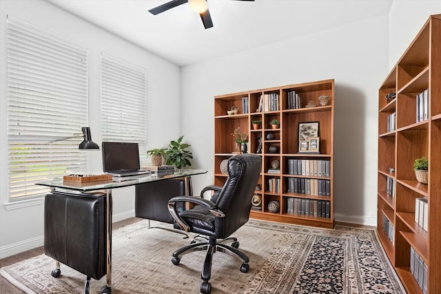 2507 Lavaca Dr, Euless, TX 76039 - office space with baseboards and a ceiling fan