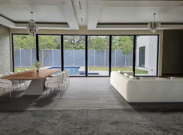6218 Walnut Hill Ln, Dallas, TX 75230 - interior space featuring a notable chandelier