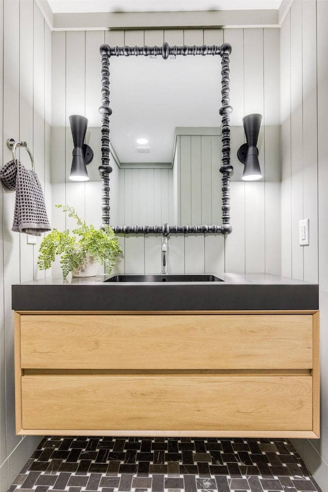 4508 Thunder Rd, Dallas, TX 75244 - mudroom with a sink and brick patterned floors