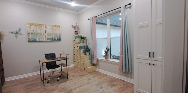 12890 County Road 463, Tyler, TX 75706 - office space featuring light wood-style floors, crown molding, and baseboards