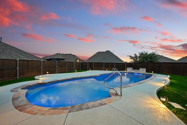 9800 Pikes Peak Pl, Oak Point, TX 75068 - view of swimming pool with a fenced backyard and a patio area
