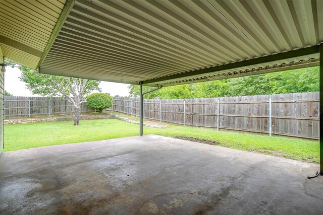 view of patio with a fenced backyard