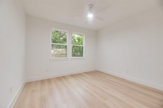 3904 De Maggio Ave, Dallas, TX 75210 - spare room with ceiling fan, light wood-style flooring, and baseboards