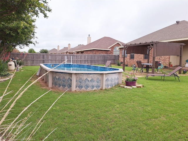 334 Miss Ellie Ln, Abilene, TX 79602 - view of pool with a fenced in pool, a lawn, and a fenced backyard