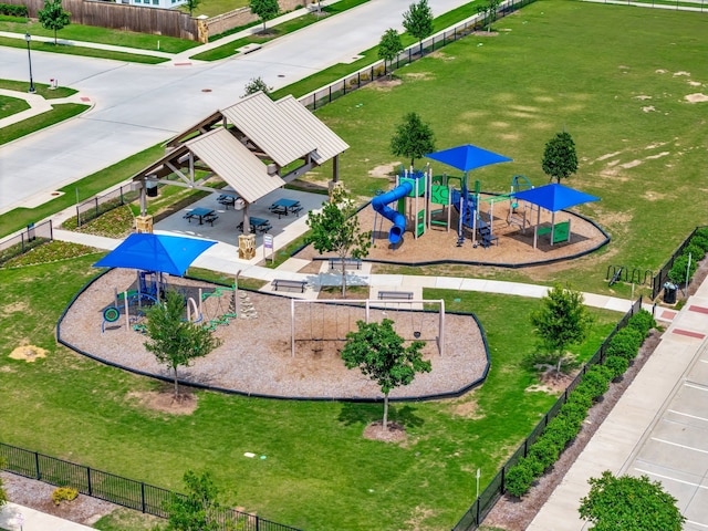 drone / aerial view of a recreational park