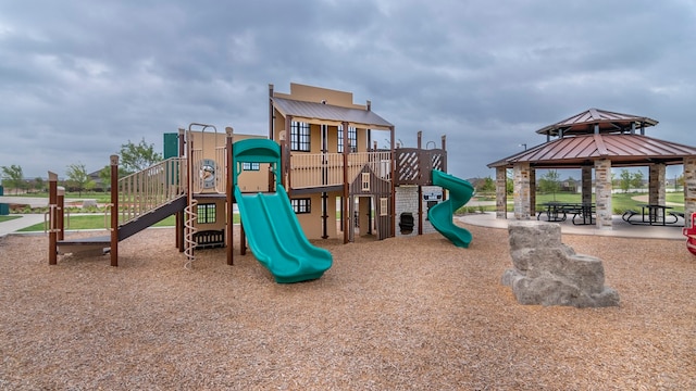 community playground featuring a gazebo
