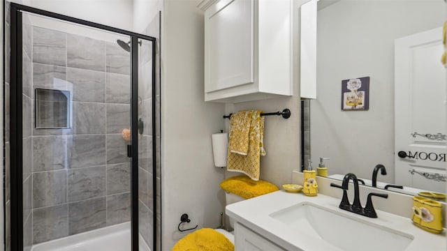 1106 Alaska Dr, Forney, TX 75126 - bathroom featuring vanity, a shower stall, and toilet
