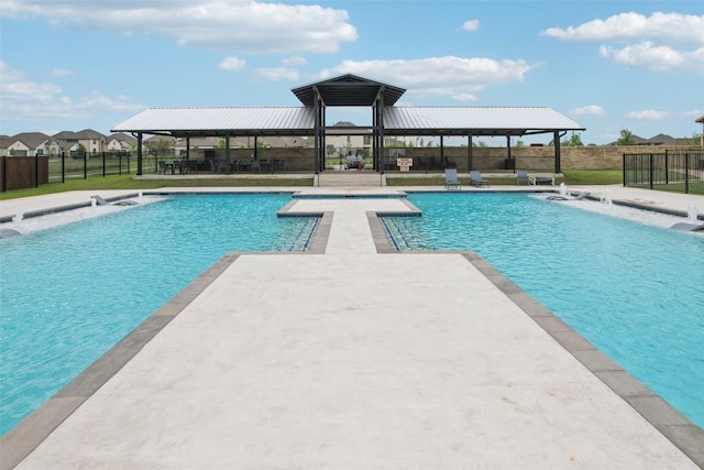 1106 Alaska Dr, Forney, TX 75126 - view of swimming pool featuring a gazebo and a patio area