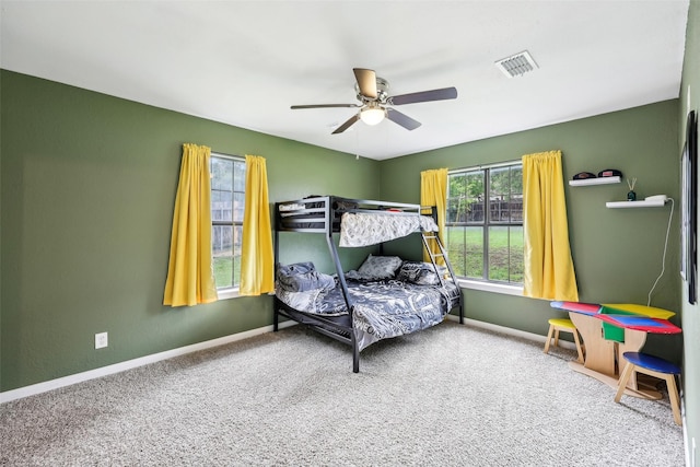 1015 Van Winkle St, Weatherford, TX 76086 - bedroom featuring baseboards, carpet, and ceiling fan