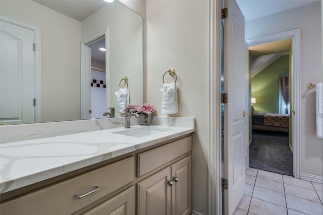1305 Burgundy Ct, Southlake, TX 76092 - ensuite bathroom with double vanity and tile patterned floors