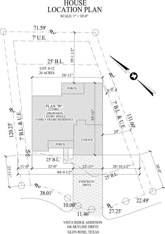 106 Skyline Dr, Glen Rose, TX 76043 - survey map / technical document