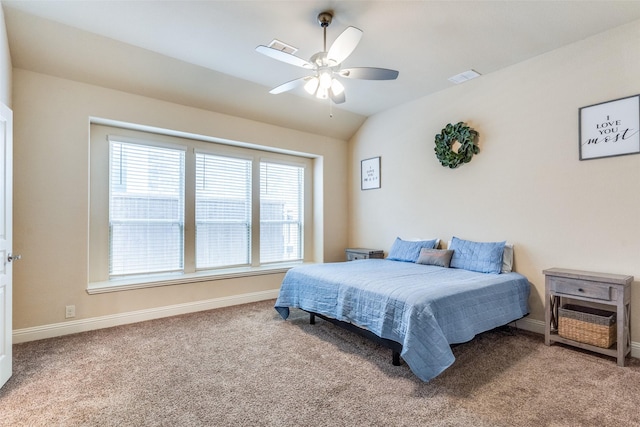 3530 Beaumont Dr, Wylie, TX 75098 - carpeted bedroom featuring baseboards, ceiling fan, and lofted ceiling