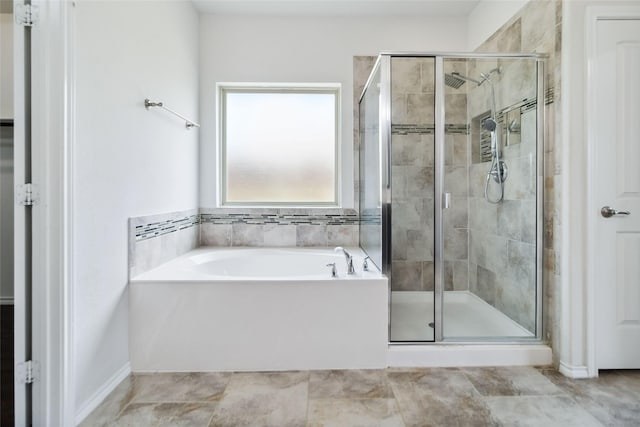 1112 Crest Ridge Dr, Glenn Heights, TX 75154 - full bathroom featuring a shower stall and a bath