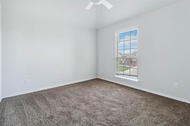 1112 Crest Ridge Dr, Glenn Heights, TX 75154 - carpeted empty room featuring a ceiling fan and baseboards