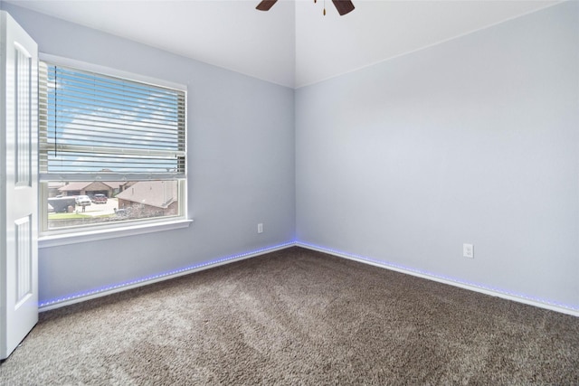 1112 Crest Ridge Dr, Glenn Heights, TX 75154 - spare room featuring carpet flooring, ceiling fan, and baseboards