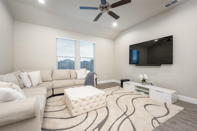 2100 Blackcap St, Denton, TX 76205 - living room with baseboards, visible vents, and wood finished floors