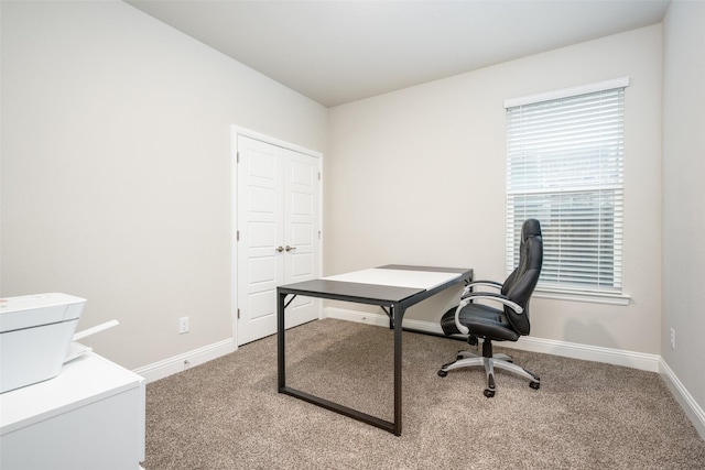 2100 Blackcap St, Denton, TX 76205 - carpeted home office featuring baseboards