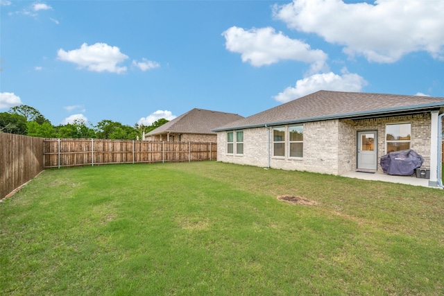2100 Blackcap St, Denton, TX 76205 - view of yard with a fenced backyard and a patio area