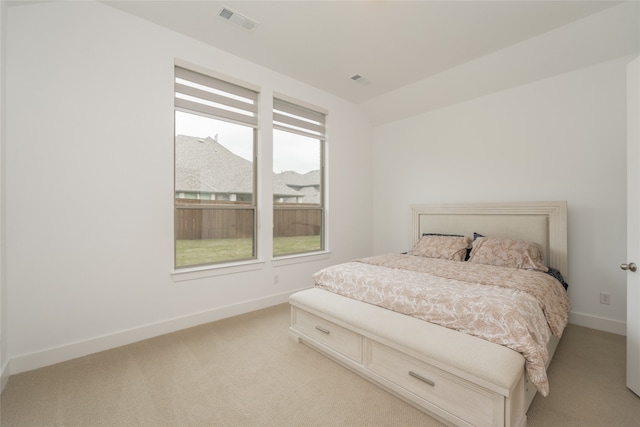 9415 Royal Forest Dr, Oak Point, TX 75068 - bedroom featuring light colored carpet, baseboards, and lofted ceiling