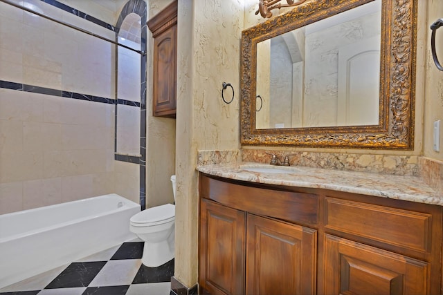 1206 Genesis Dr, Mansfield, TX 76063 - full bath featuring toilet, vanity, and a textured wall