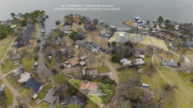 2328 Wildwood Way, Tool, TX 75143 - aerial view of property's location featuring a large body of water and nearby suburban area