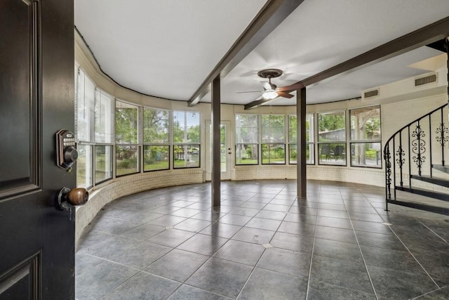 2328 Wildwood Way, Tool, TX 75143 - unfurnished sunroom featuring tile patterned flooring