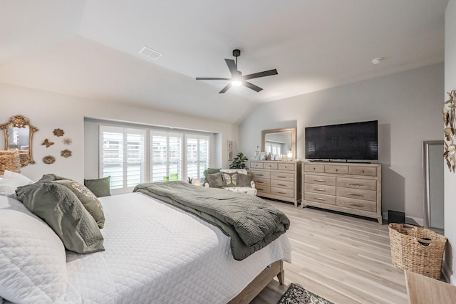 1076 Fleetwood Dr, Justin, TX 76247 - bedroom with light wood finished floors, multiple windows, ceiling fan, and baseboards