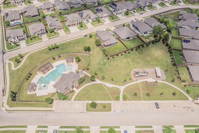 1076 Fleetwood Dr, Justin, TX 76247 - aerial view of property's location featuring a pool area and nearby suburban area