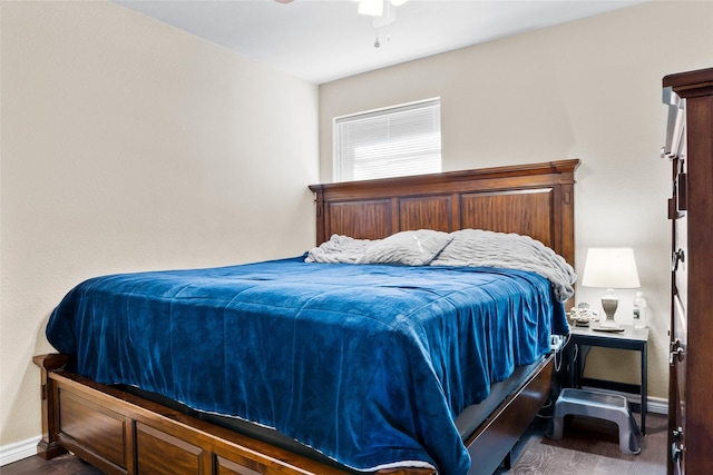 3100 Karla, Mesquite, TX 75150 - bedroom featuring wood finished floors, baseboards, and a ceiling fan