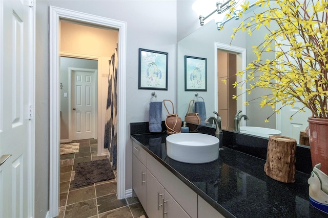 3528 Clubgate Dr, Fort Worth, TX 76137 - full bath with tile patterned floors and vanity