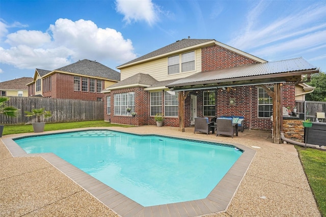 209 Odyssey Ln, Mansfield, TX 76063 - view of swimming pool featuring a patio, a fenced backyard, and a fenced in pool