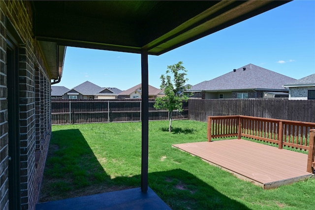 250 Martis Way, Abilene, TX 79602 - view of yard with a deck, a residential view, and a fenced backyard