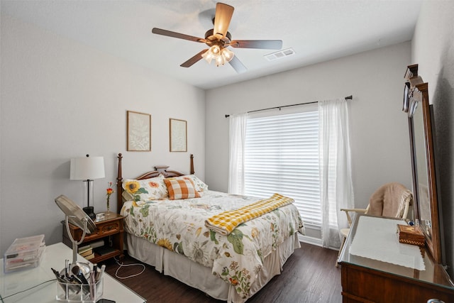 6093 S Fm 730, Decatur, TX 76234 - bedroom with dark wood-type flooring and a ceiling fan
