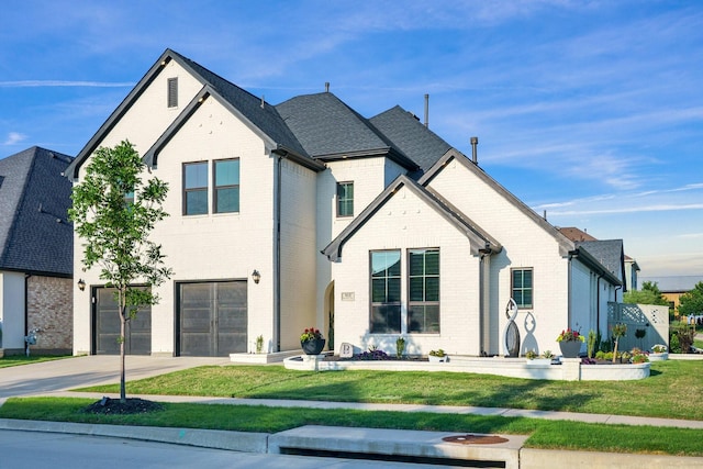 915 Blueberry Way, Northlake, TX 76247 - french country inspired facade featuring driveway, brick siding, an attached garage, and a front yard