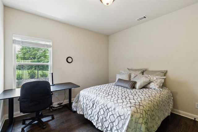 500 Denton Creek Dr, Mckinney, TX 75072 - bedroom featuring baseboards, wood finished floors, and a desk