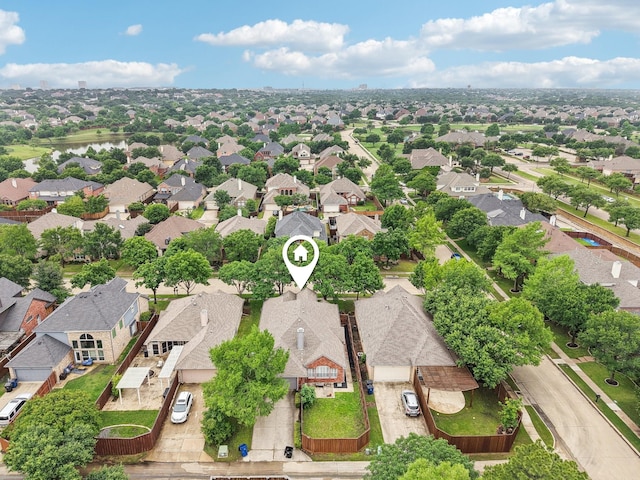 4118 Armistice Dr, Frisco, TX 75034 - bird's eye view with a water view and a residential view