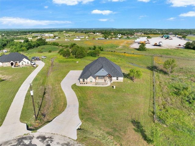 bird's eye view featuring a rural view