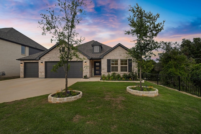 4025 Wild Turkey Dr, Hickory Creek, TX 75065 - view of front of house with a garage, concrete driveway, brick siding, and roof with shingles