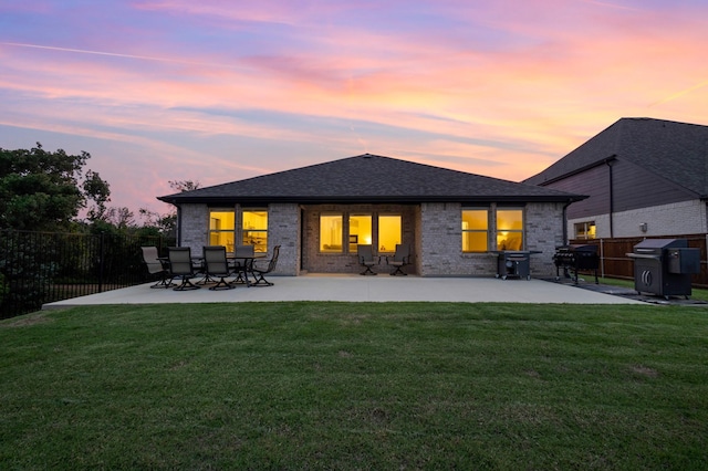 4025 Wild Turkey Dr, Hickory Creek, TX 75065 - back of property featuring a patio, brick siding, and roof with shingles