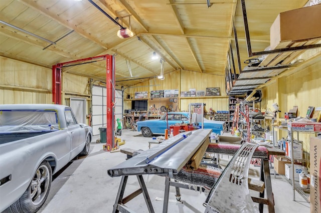 2204 County Road 1570, Alba, TX 75410 - garage with a garage door opener and a workshop area